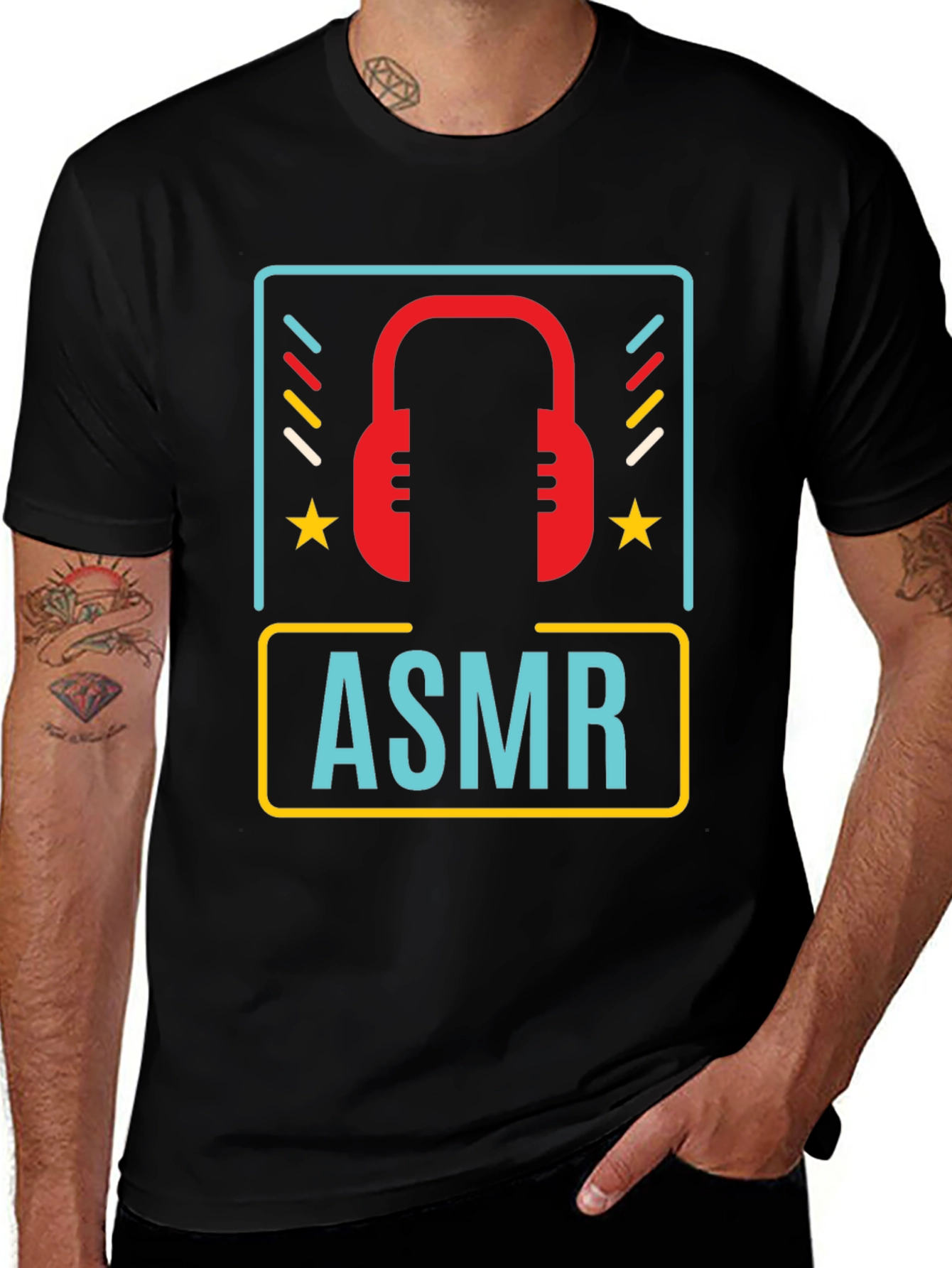 Variant 30 of ASMR Headphone Graphic Tee - Sensory Relaxation Shirt