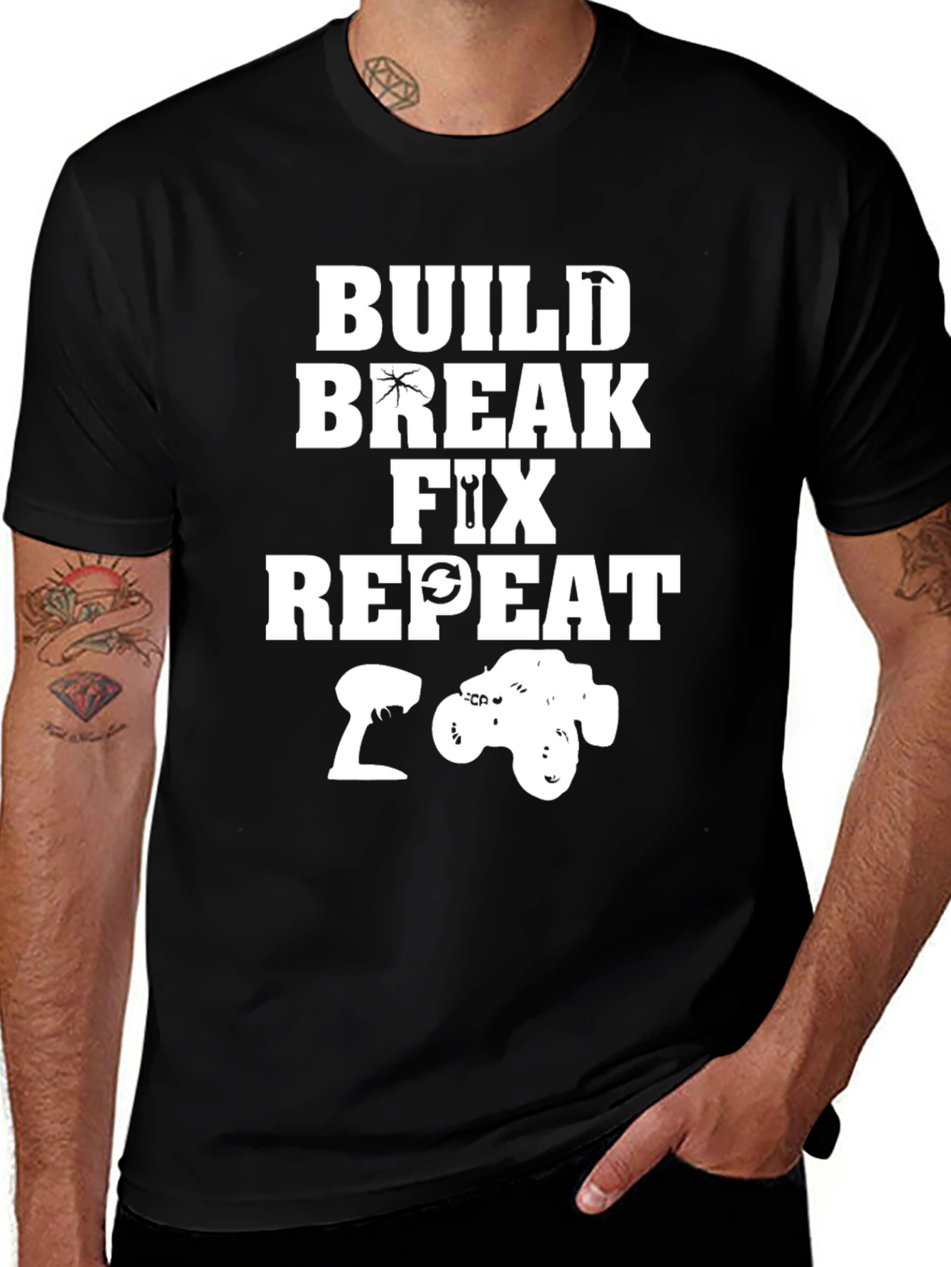 Build Break Fix Repeat RC Enthusiast T-Shirt