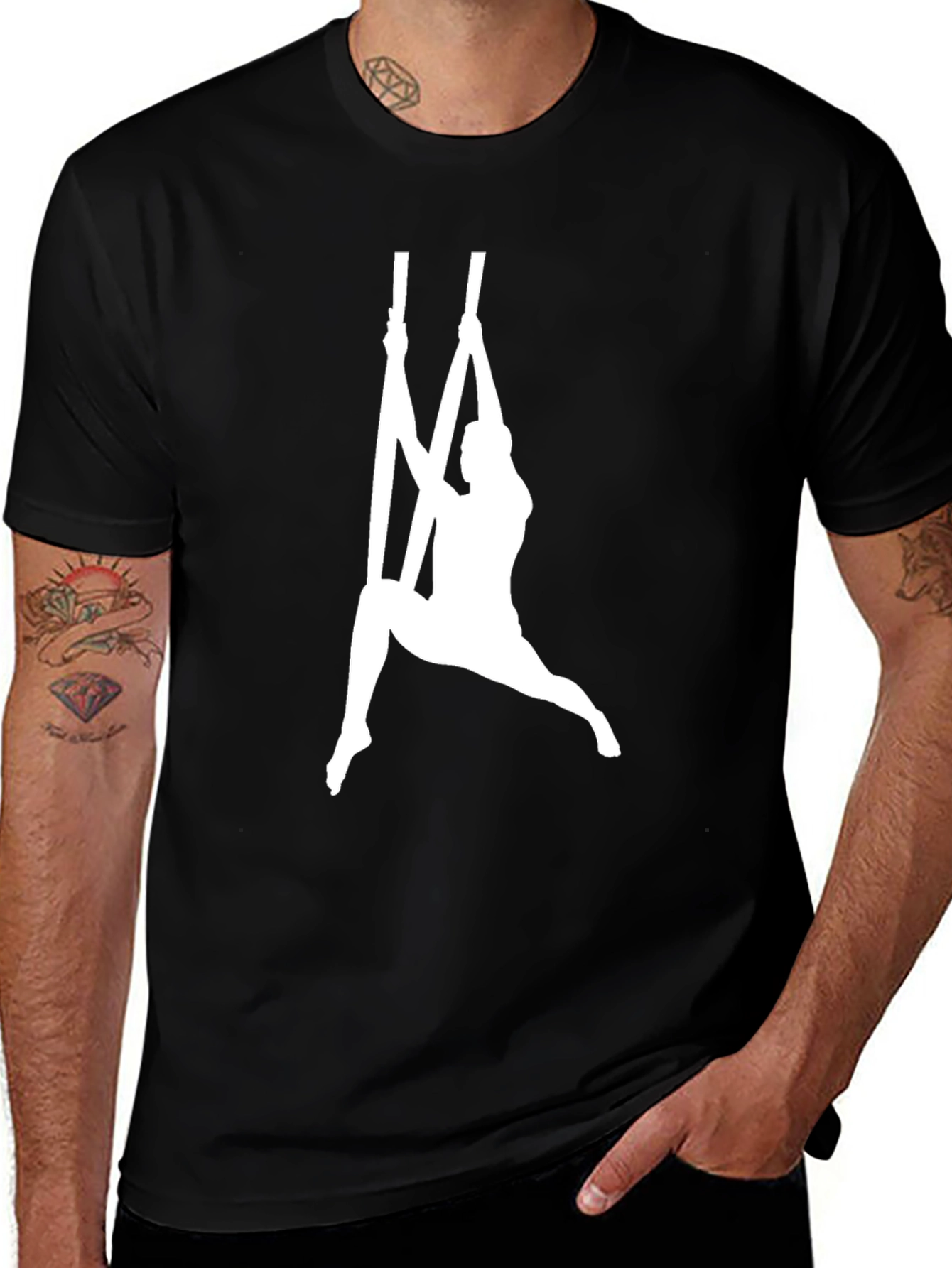 Aerial Acrobat T-Shirt - Black Cotton Blend