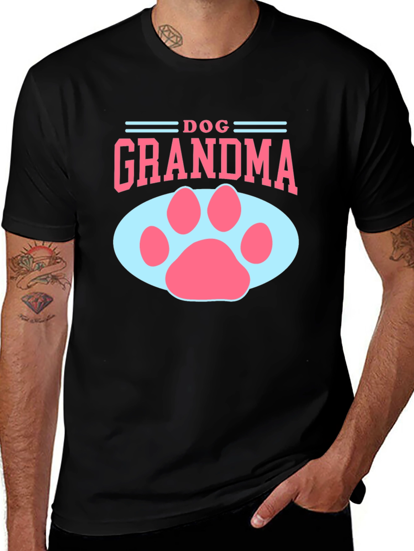 Variant 16 of Dog Grandma T-Shirt - Cute Paw Print Graphic Tee