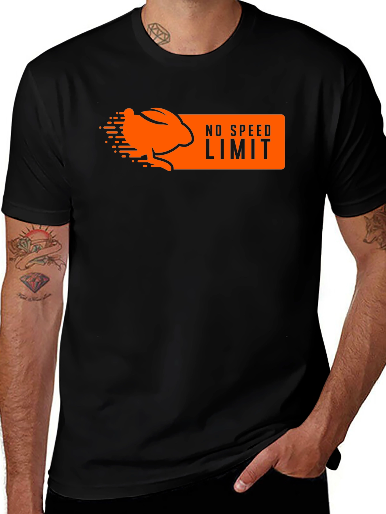 Variant 23 of No Speed Limit Rabbit Graphic T-Shirt