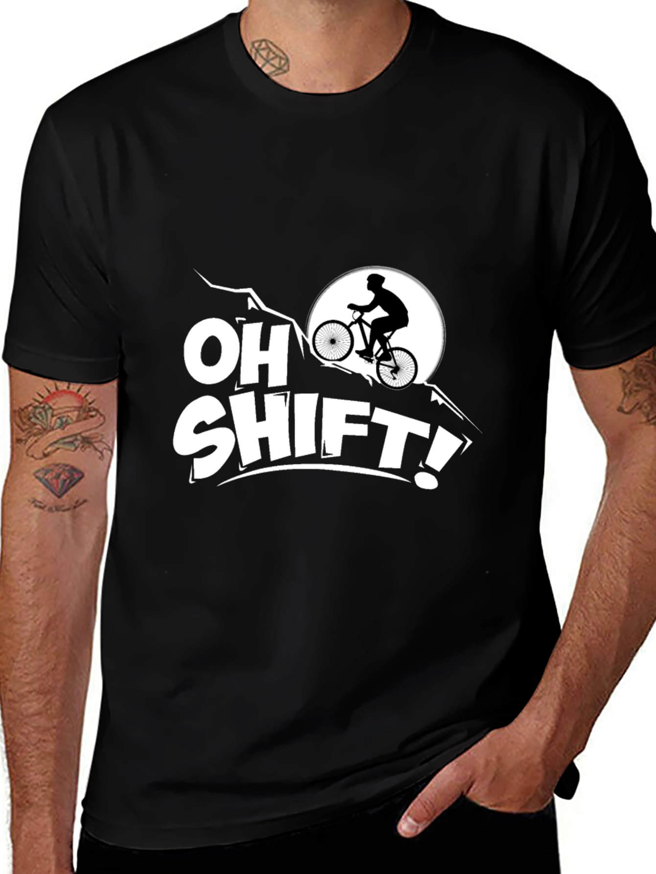 Variant 6 of Oh Shift! Mountain Biker Graphic T-Shirt