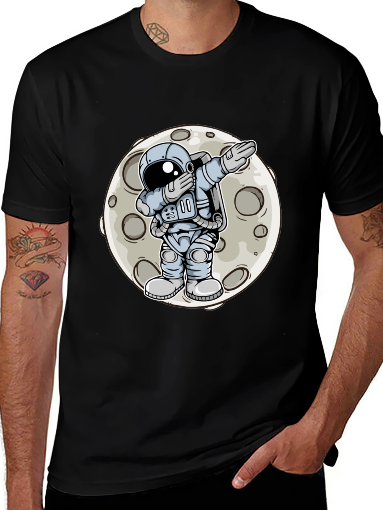 Variant 19 of Astronaut Dab T-Shirt - Moon Landing Style