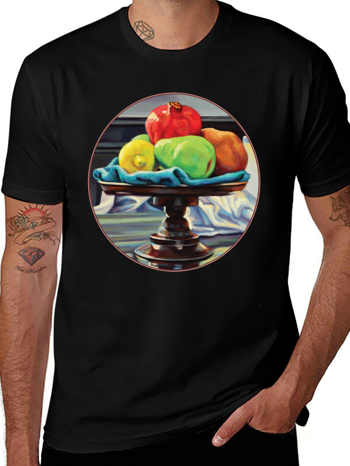 Variant 18 of Still Life Fruit T-Shirt - Artistic Graphic Tee