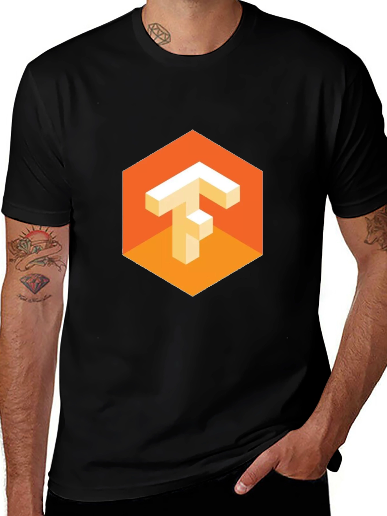 TensorFlow Logo Black T-Shirt