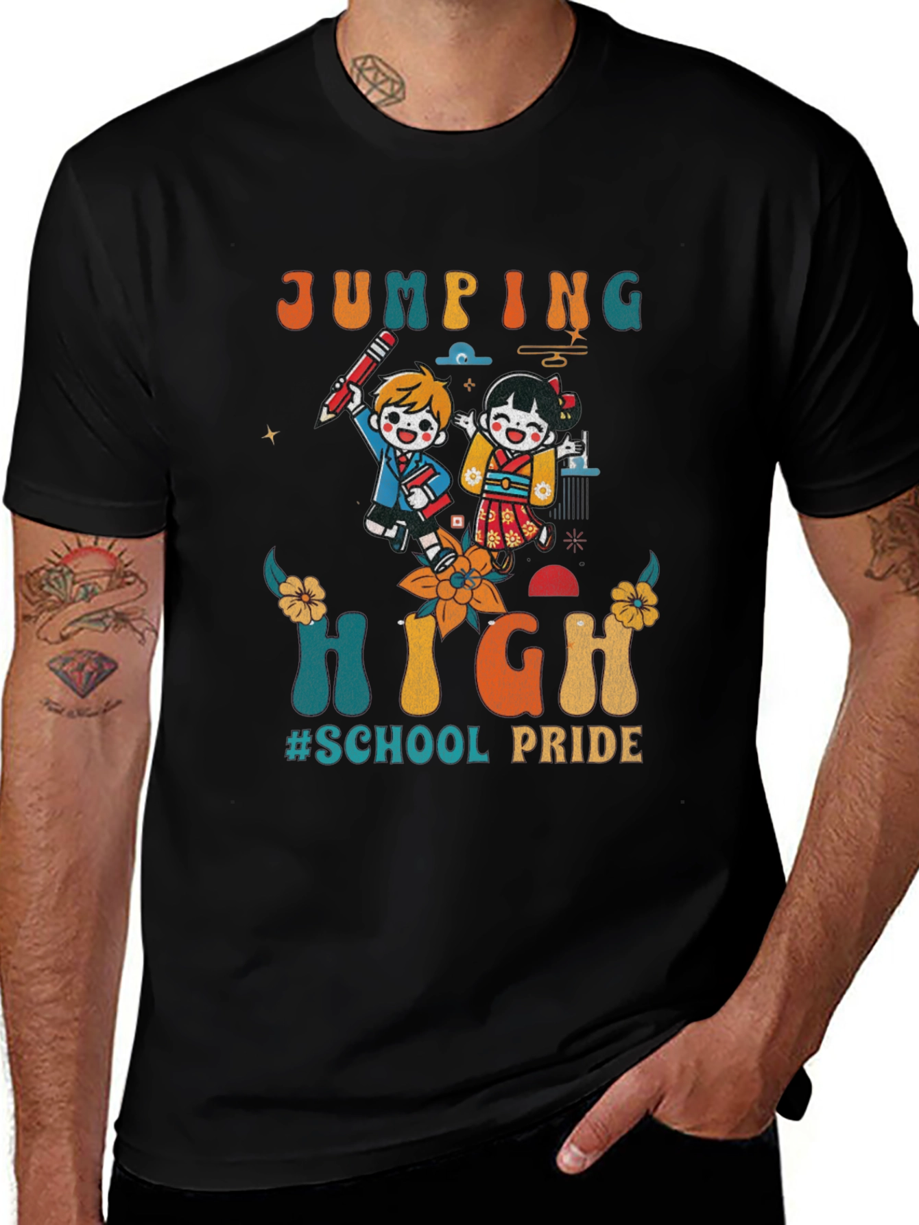 Variant 11 of Jumping High School Pride T-Shirt