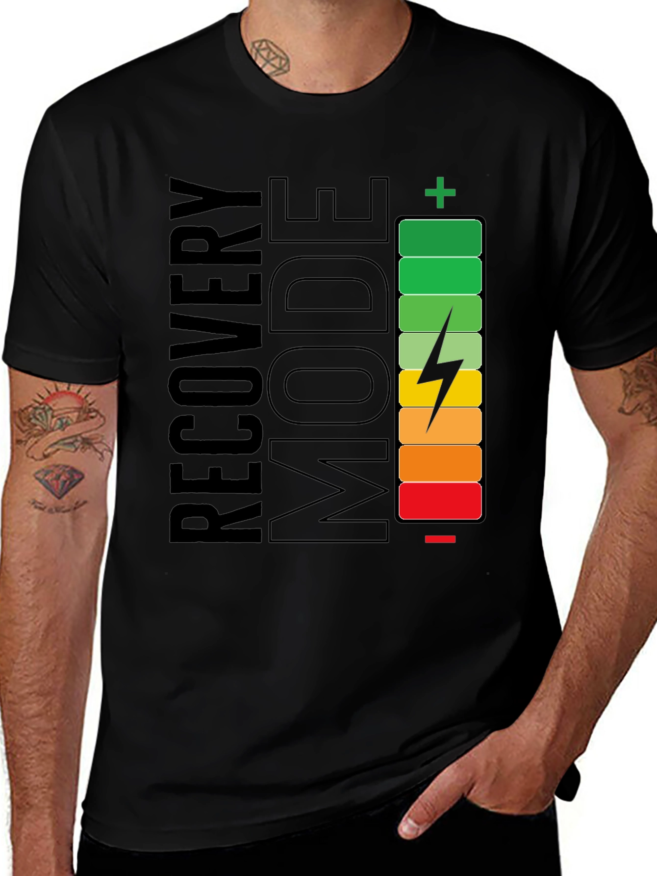 Variant 3 of Recovery Mode Charging Battery Graphic T-Shirt