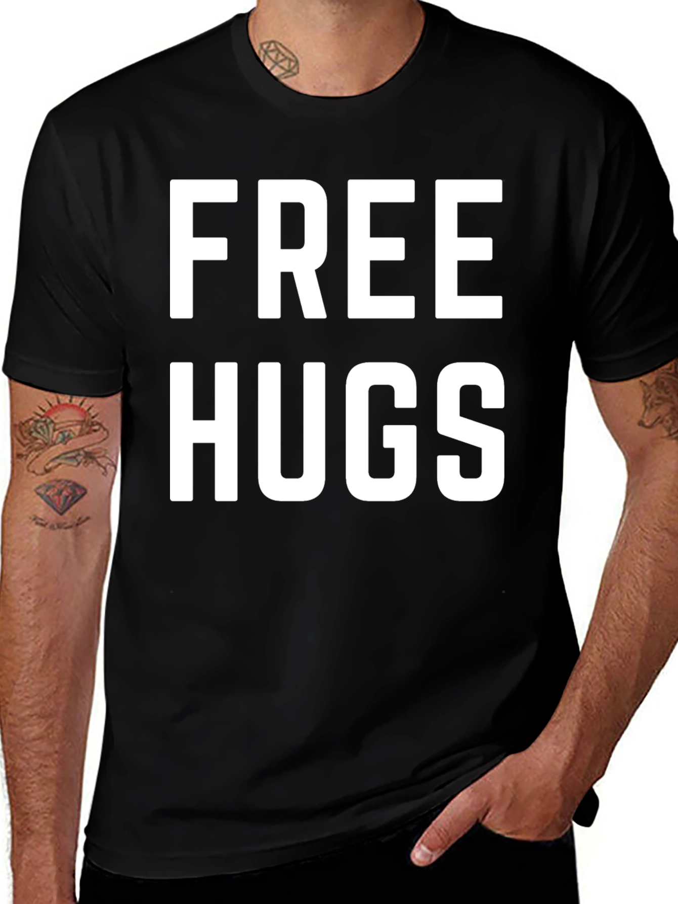 Variant 2 of Free Hugs Graphic T-Shirt - Soft Cotton Blend
