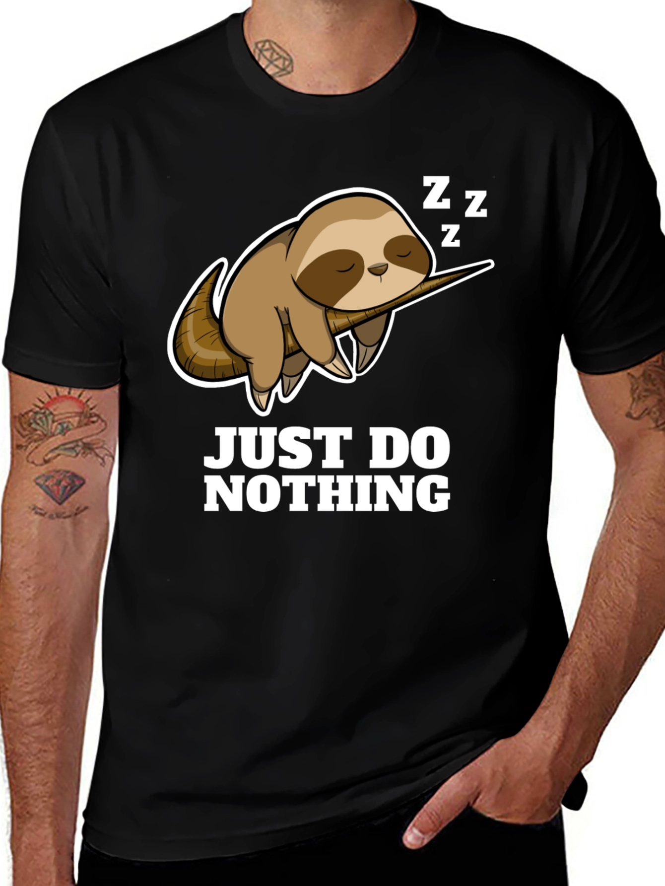 Variant 23 of Just Do Nothing Sloth Tee - Comfortable Graphic T-Shirt