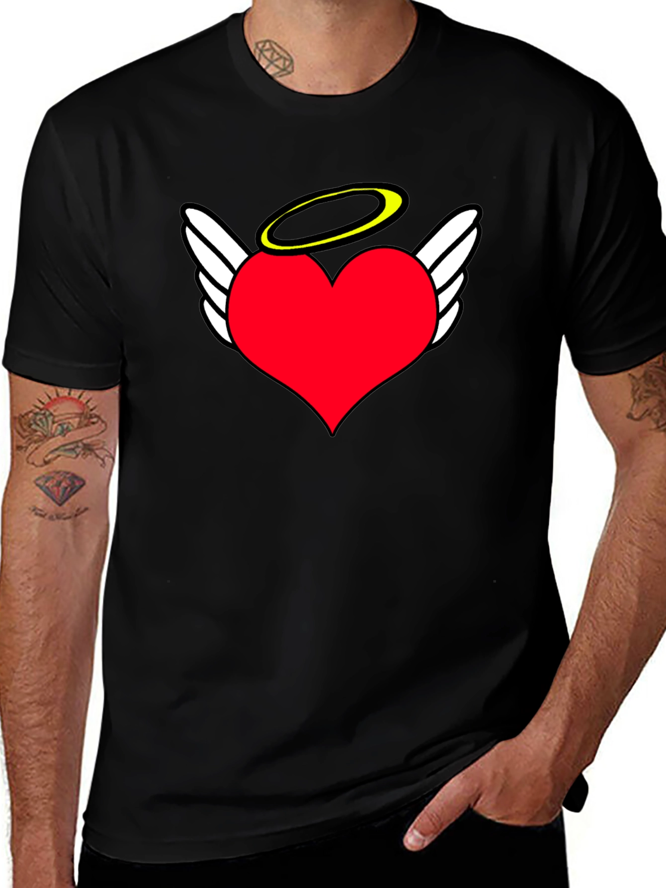 Variant 23 of Angel Heart T-Shirt - Heavenly Love Design
