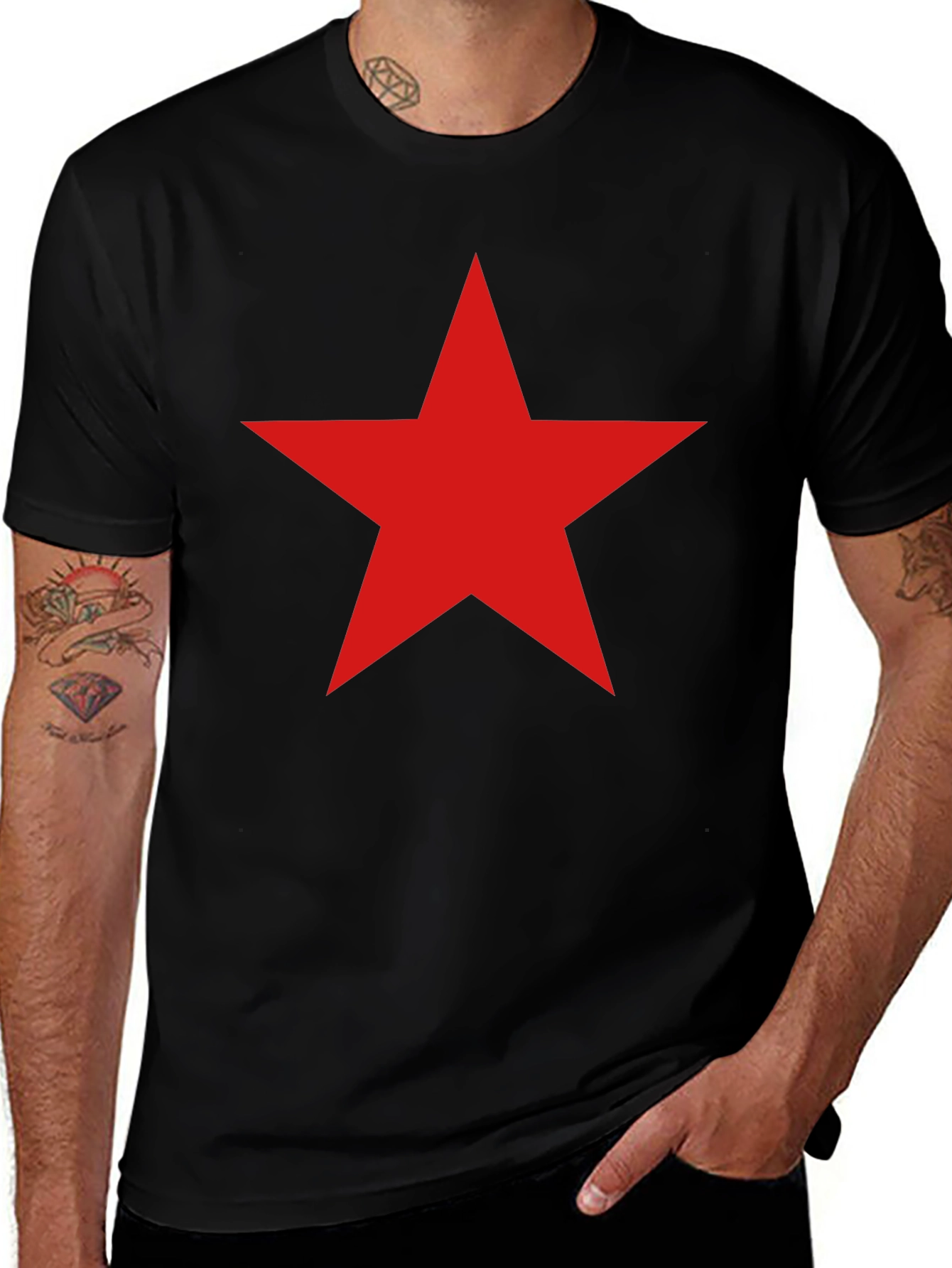 Variant 20 of Red Star Graphic Tee - Bold & Stylish