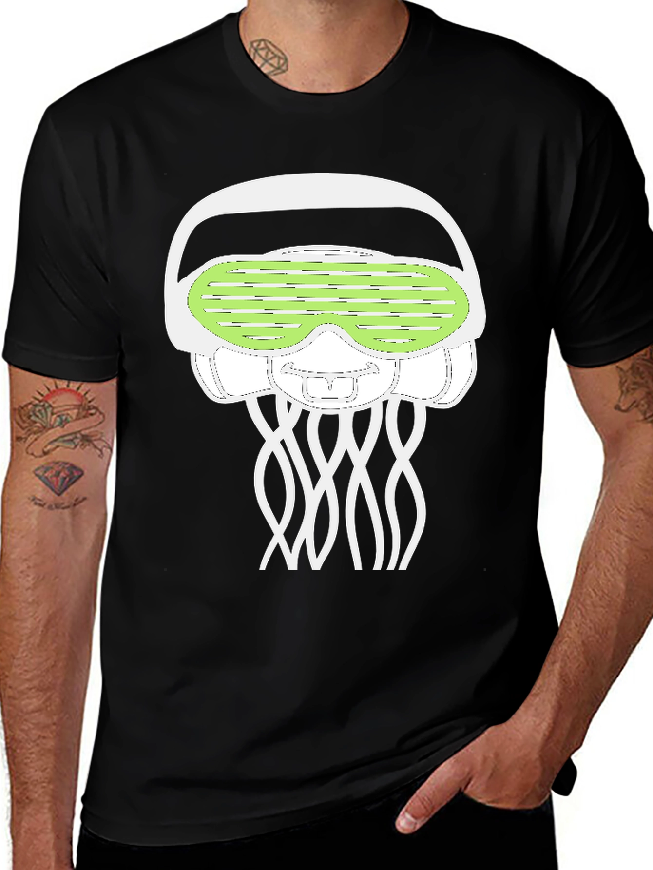 Variant 21 of Jellyfish Rave T-Shirt - Funky Graphic Tee