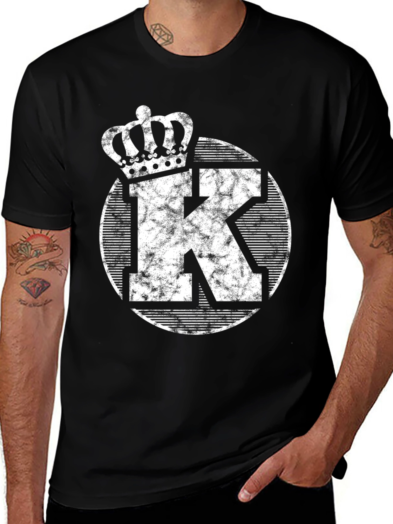 King K Crown Graphic Tee - Men's Black T-Shirt