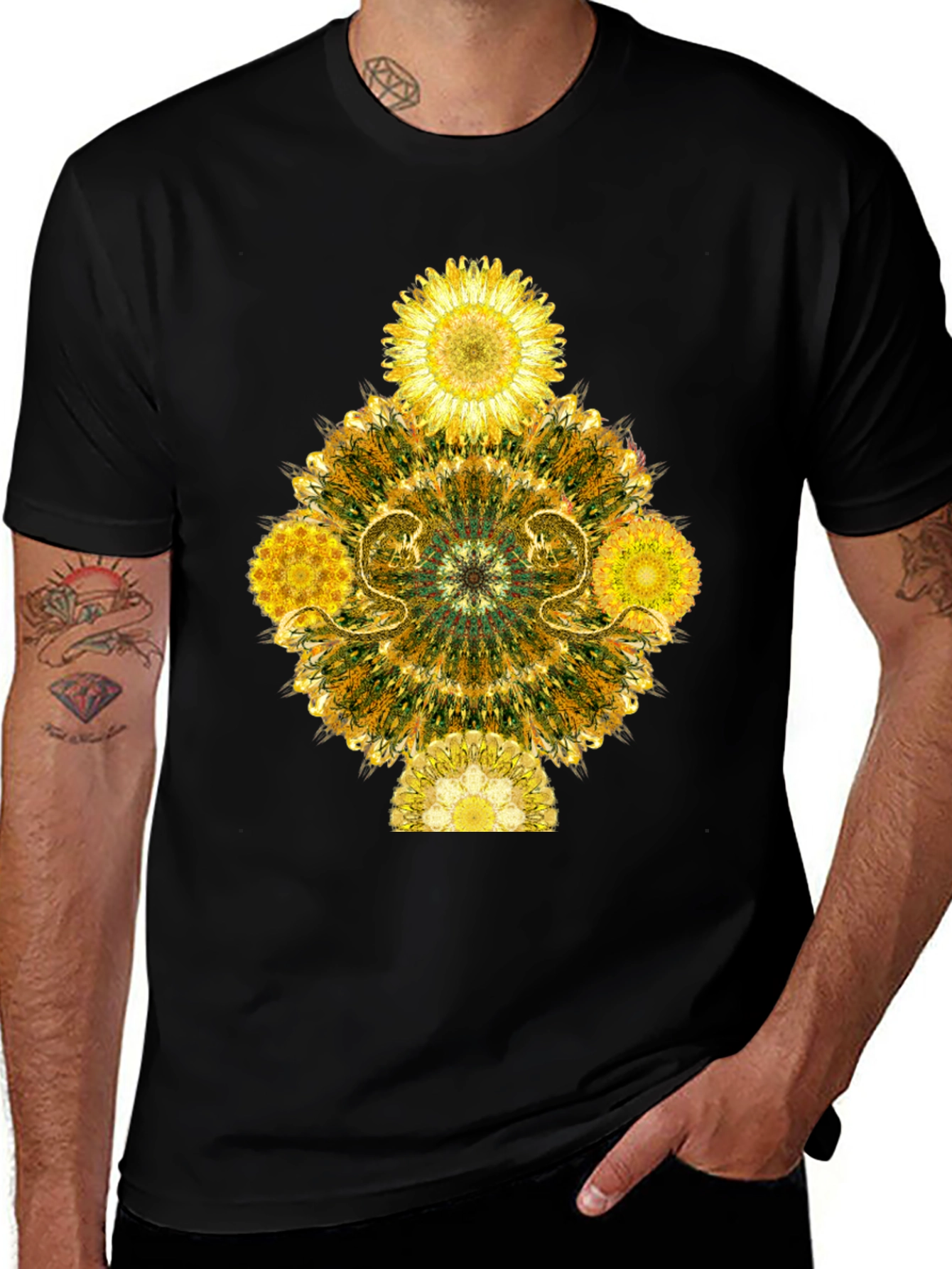 Variant 6 of Floral Mandala Graphic T-Shirt