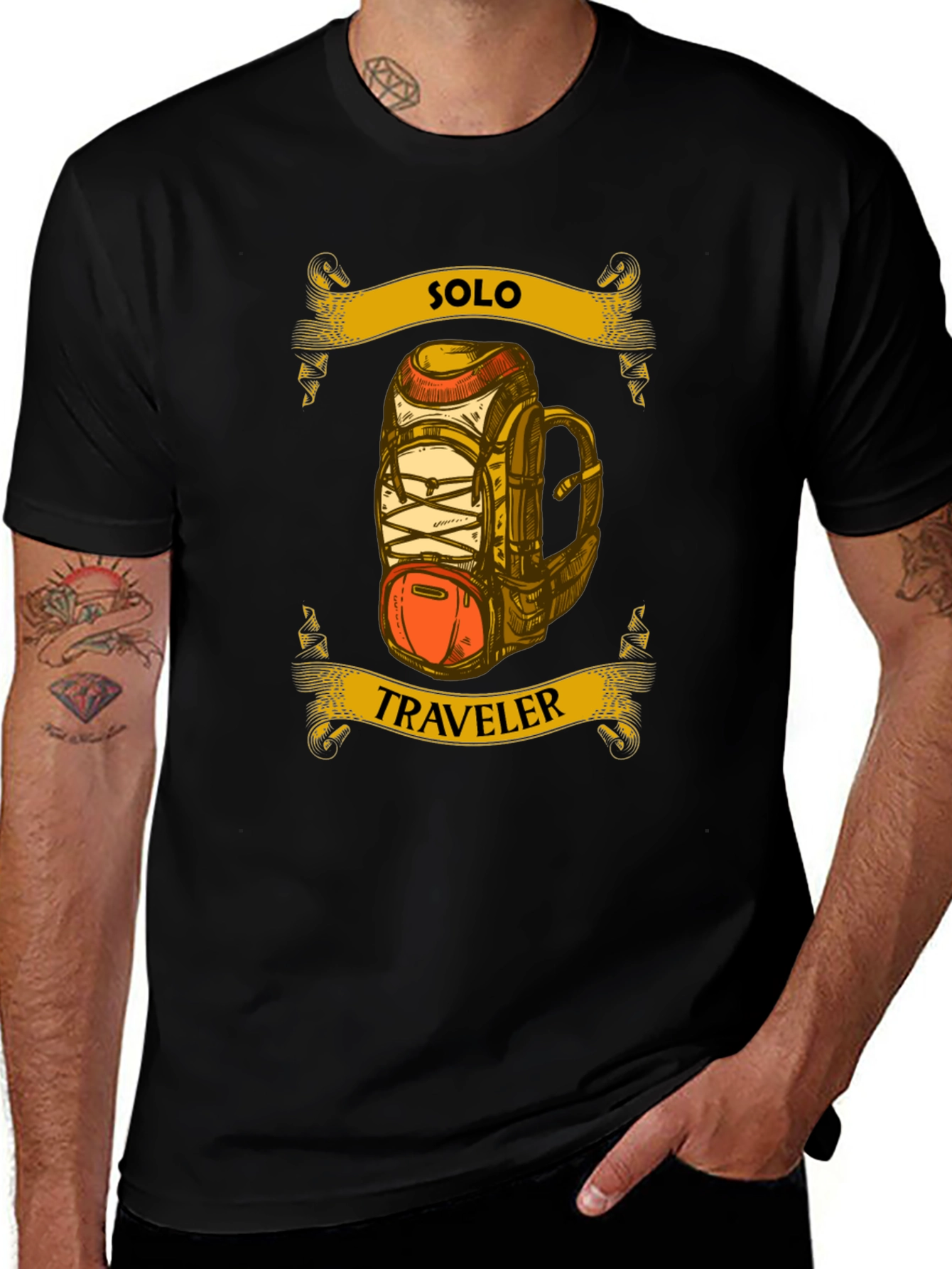 Solo Traveler T-Shirt - Adventure Ready Design