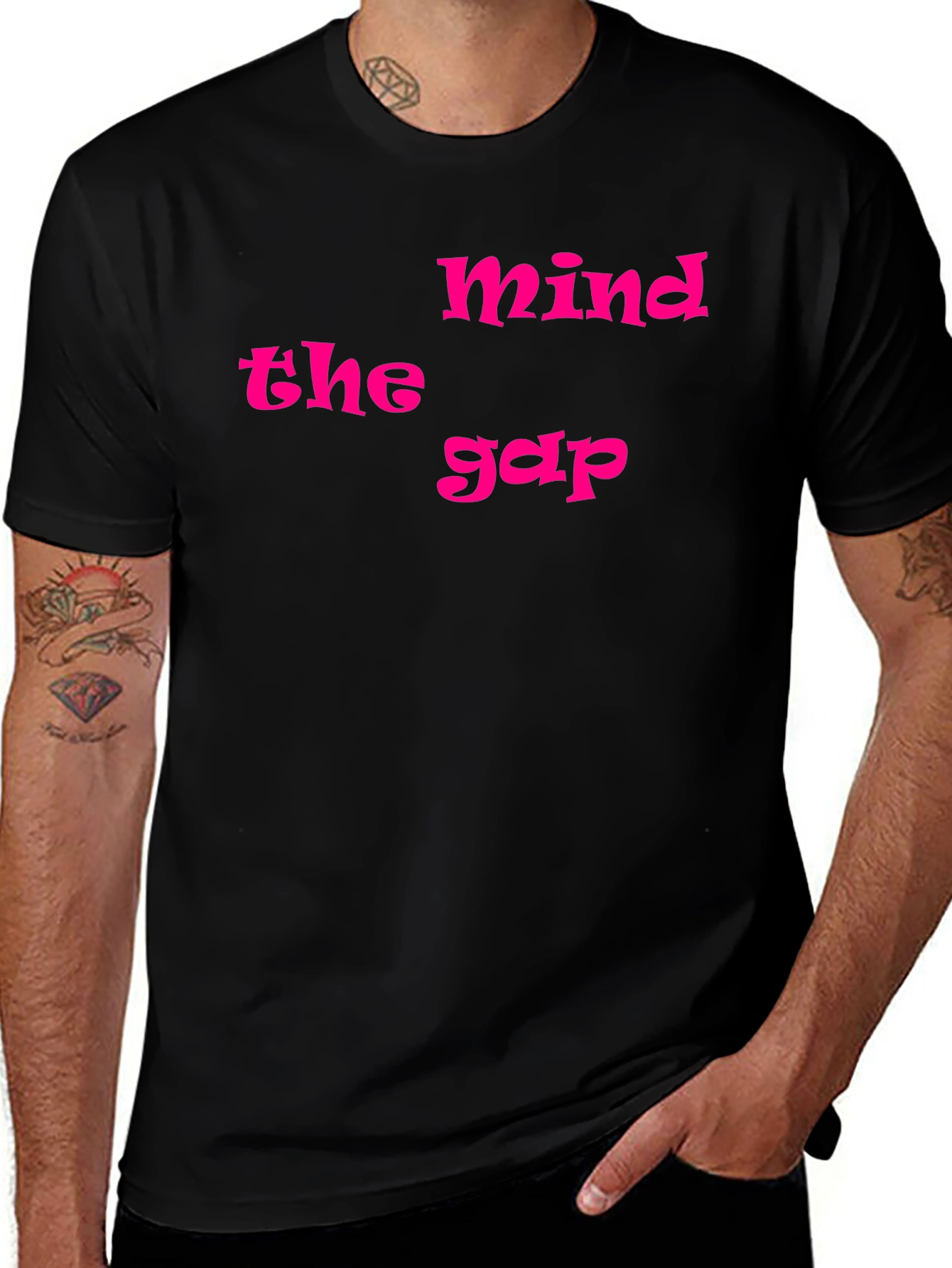 Variant 14 of Mind the Gap Black Graphic Tee