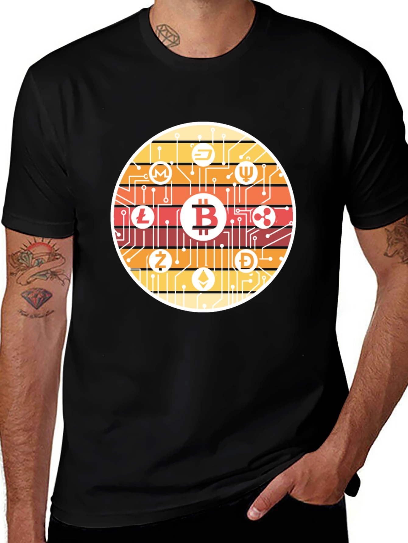 Variant 27 of Crypto Circuit T-Shirt - Bitcoin & Altcoins