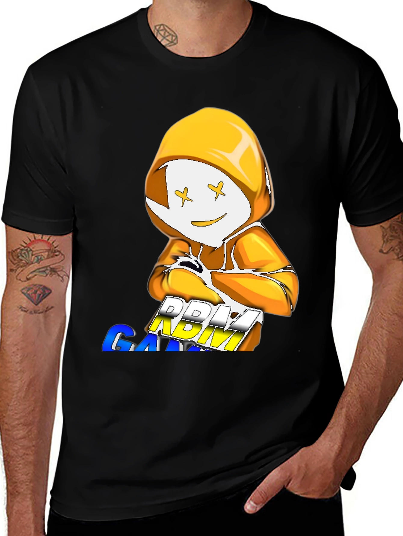 Variant 14 of DREAM GAMING T-Shirt Black Cotton Blend Crew Neck