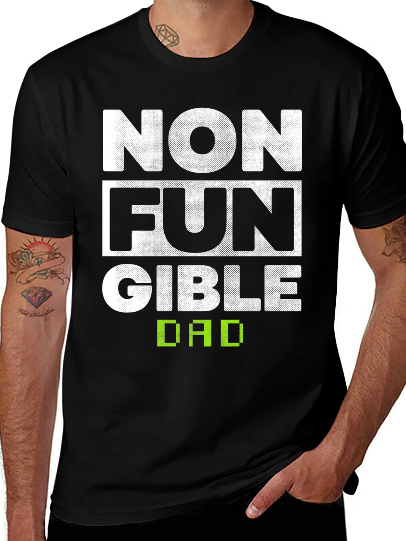 Variant 10 of Non-Fungible Dad Black T-Shirt