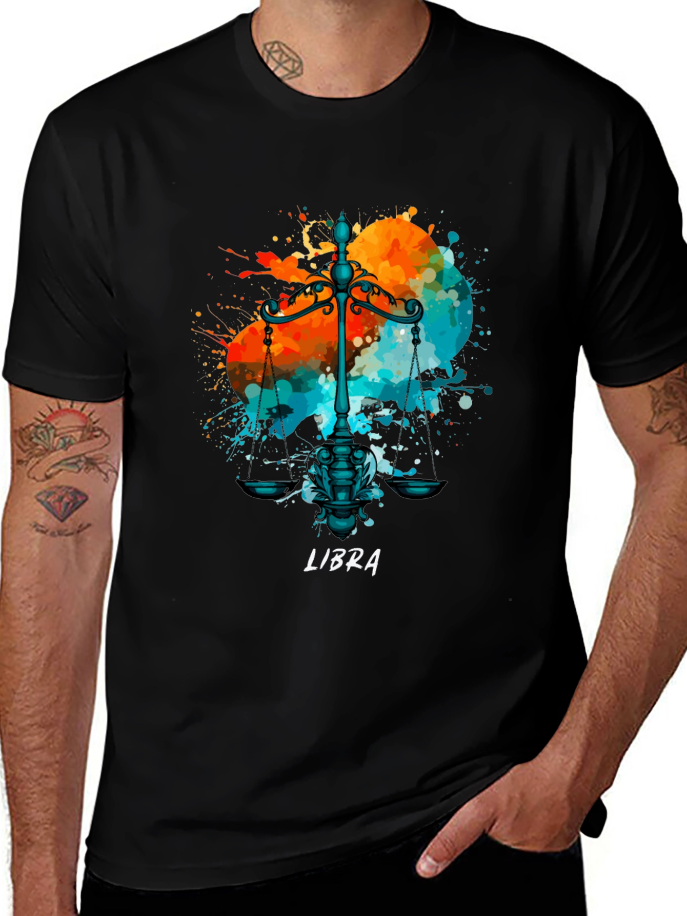 Libra Zodiac Graphic Tee - Stylish Black T-Shirt