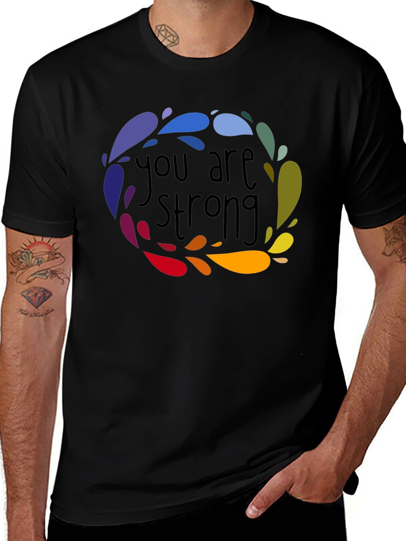 Variant 13 of You Are Strong Graphic Tee - Positive Vibes