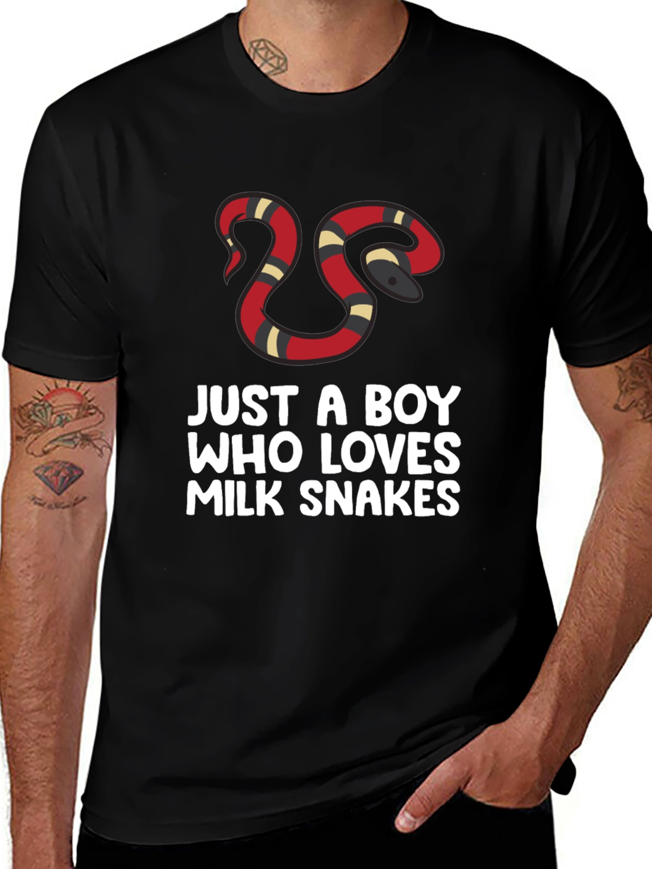 Variant 7 of Boy Who Loves Milk Snakes T-Shirt