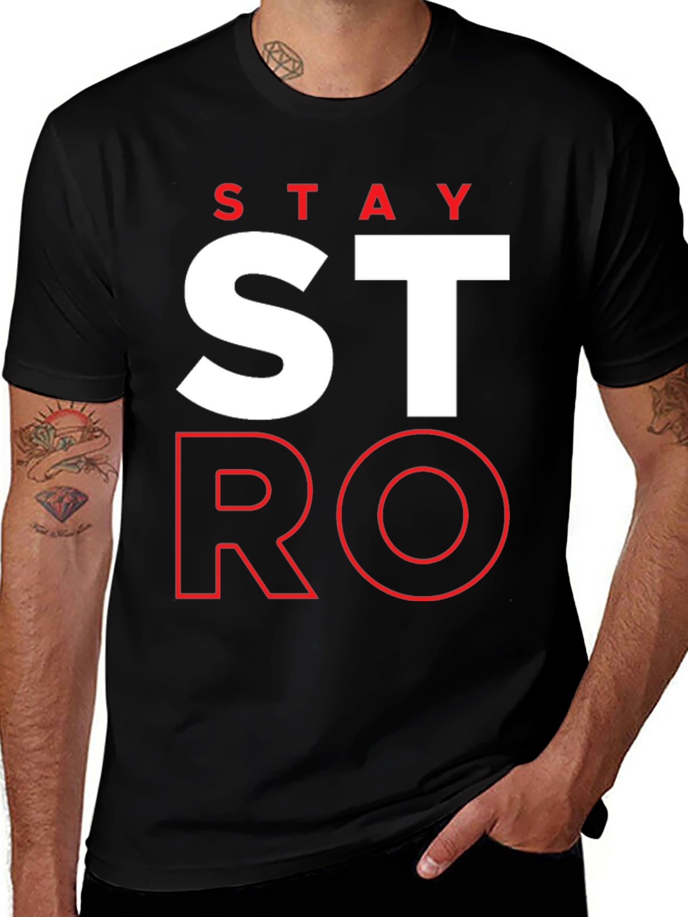 Variant 30 of Stay Strong Graphic Print Men's T-Shirt