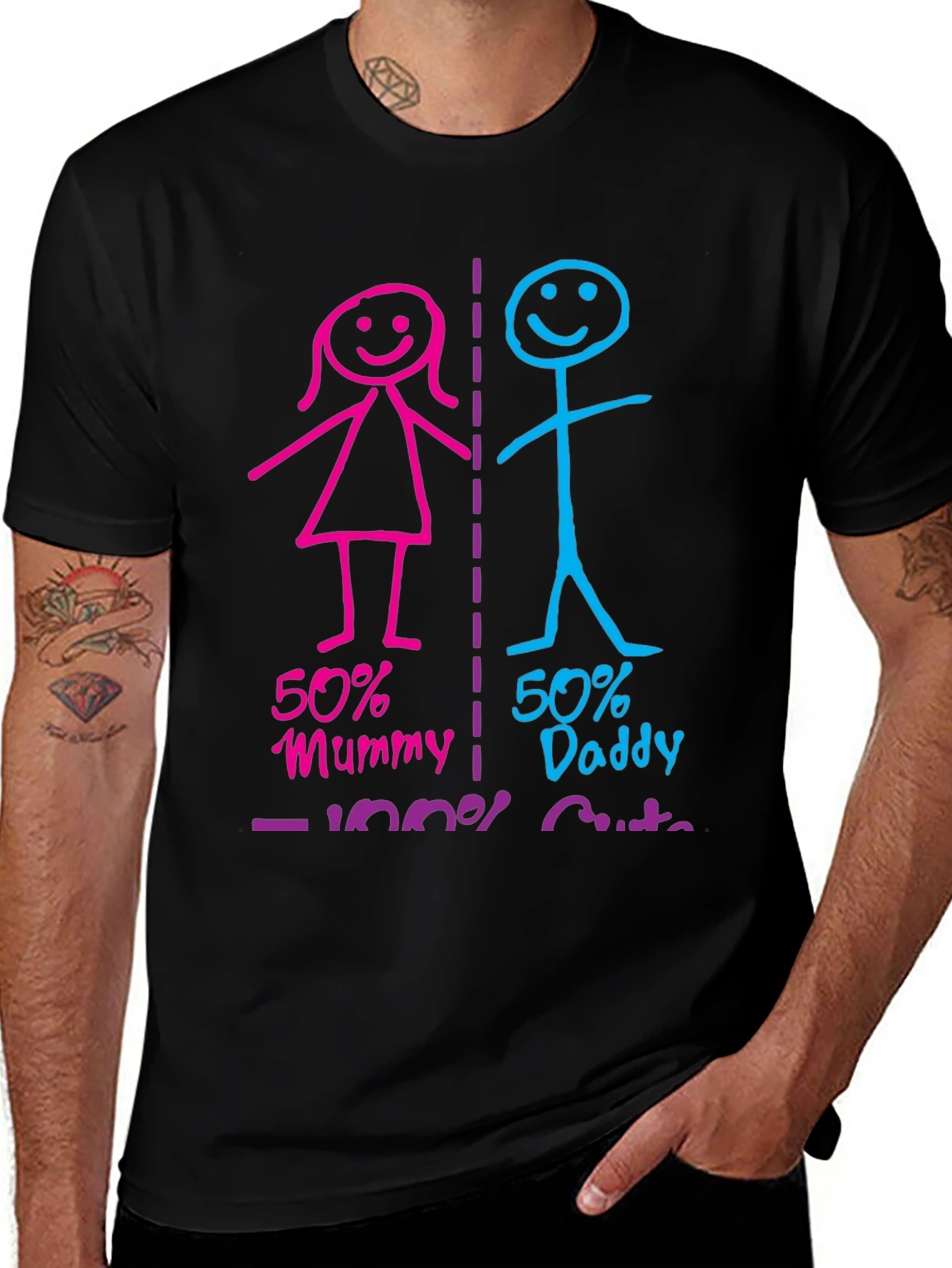 Variant 29 of 50% Mummy 50% Daddy 100% Cute T-Shirt
