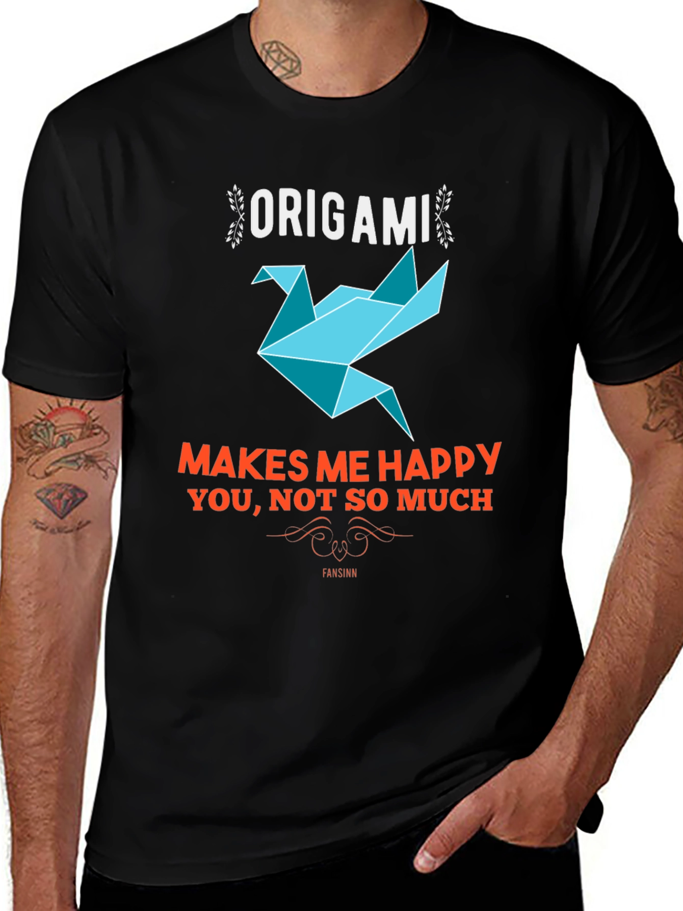 Variant 11 of Origami Makes Me Happy Graphic Tee