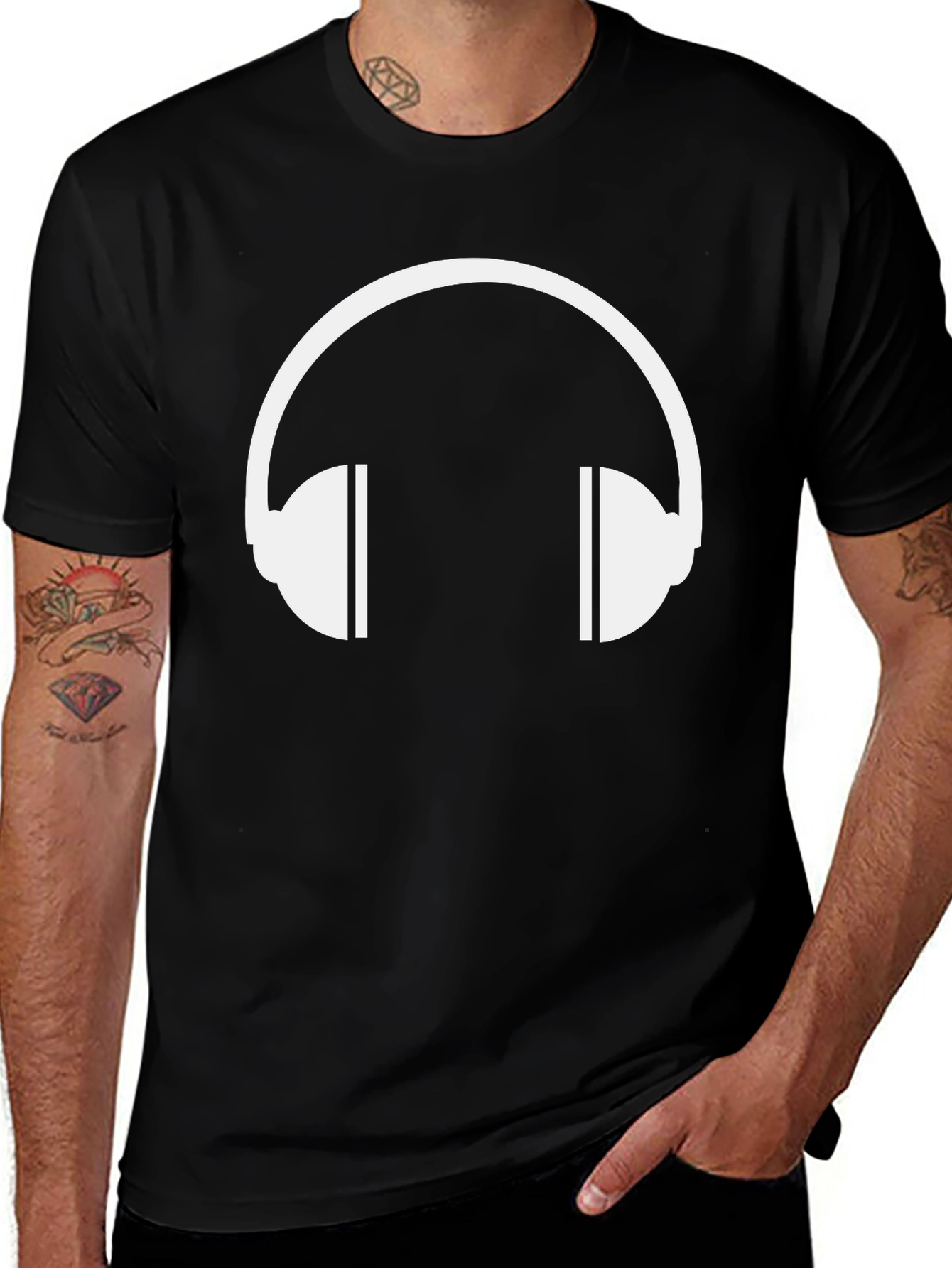 Variant 13 of Headphones Graphic Tee - Stylish Music Lover Shirt
