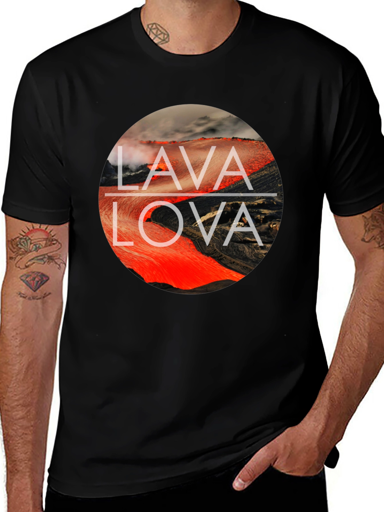 Variant 13 of Lava Lova Graphic Tee - Bold Round Print
