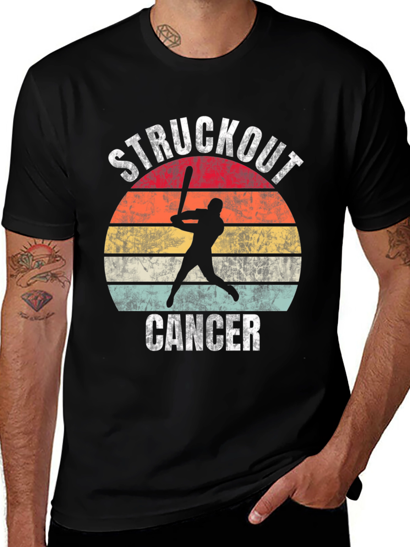 Variant 9 of Struck Out Cancer T-Shirt