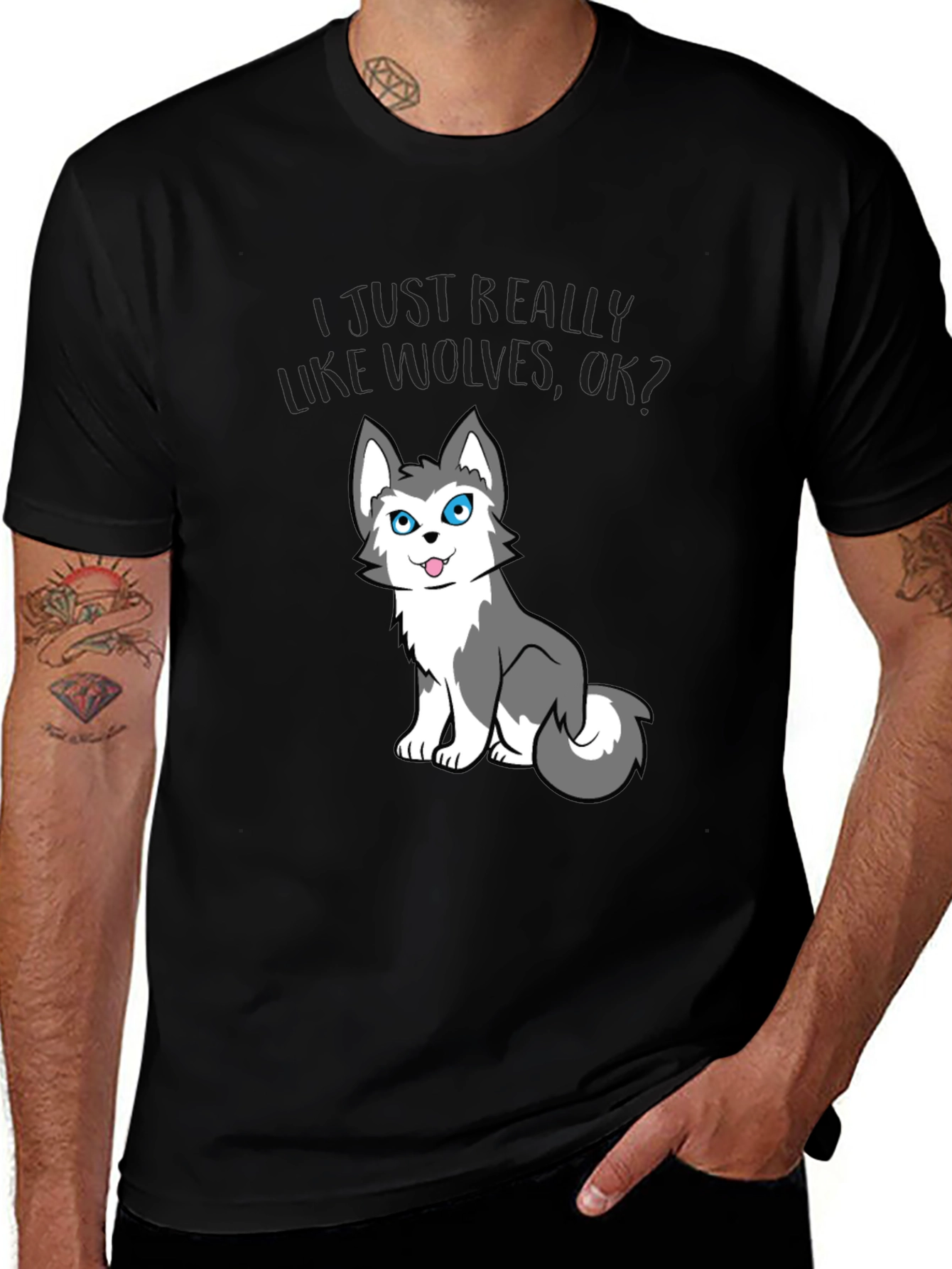 Variant 24 of I Just Really Like Wolves, OK? Tee