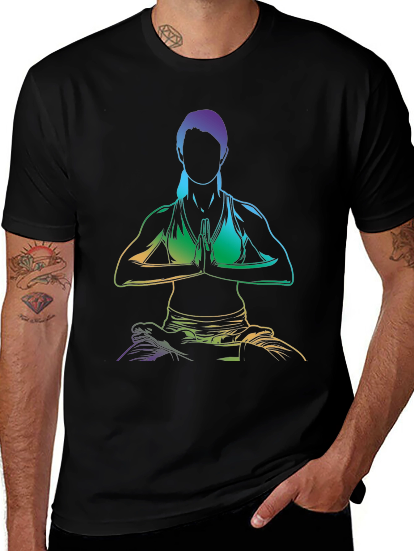 Variant 16 of Yoga Meditation Graphic Print T-Shirt