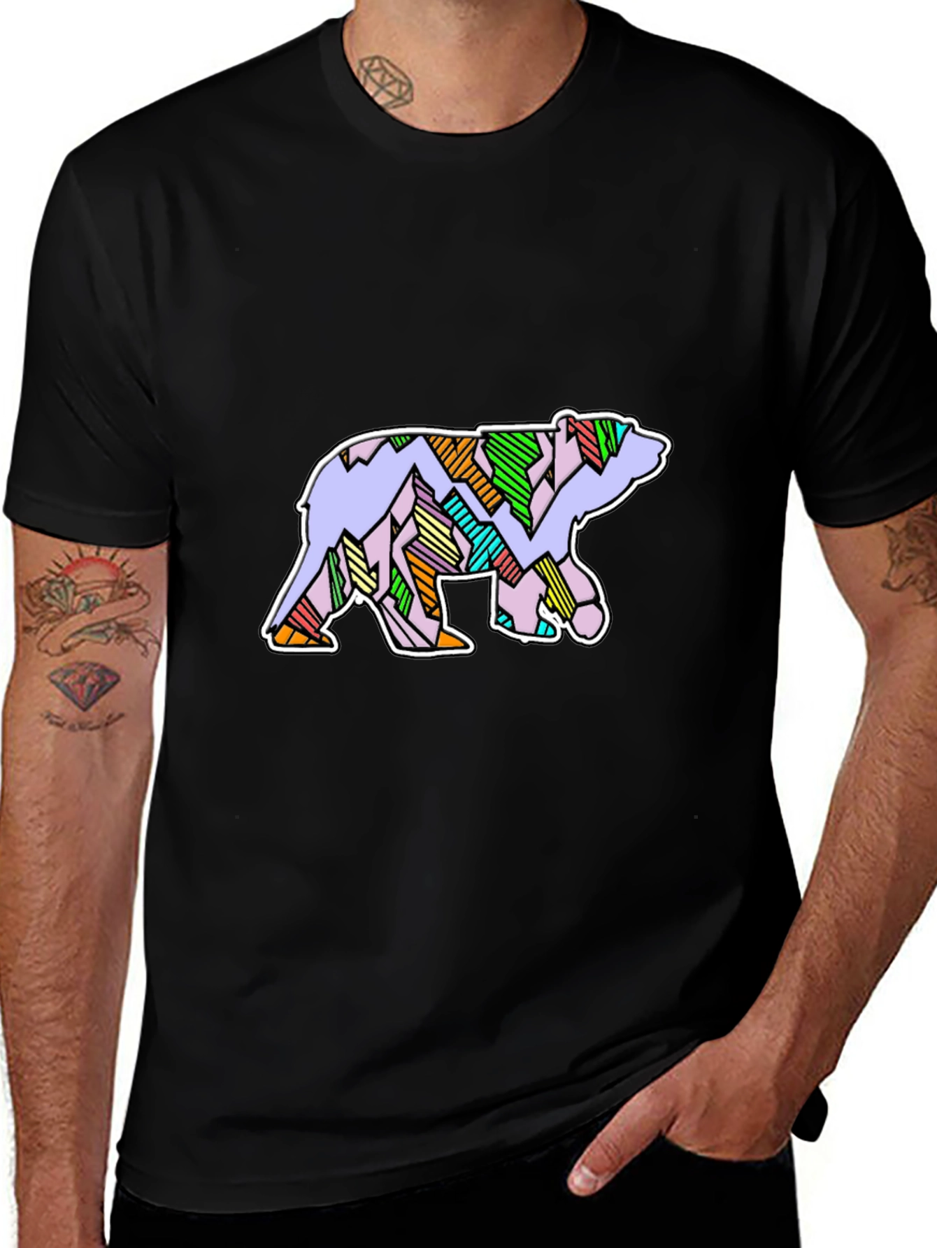 Variant 16 of Abstract Bear Graphic T-Shirt