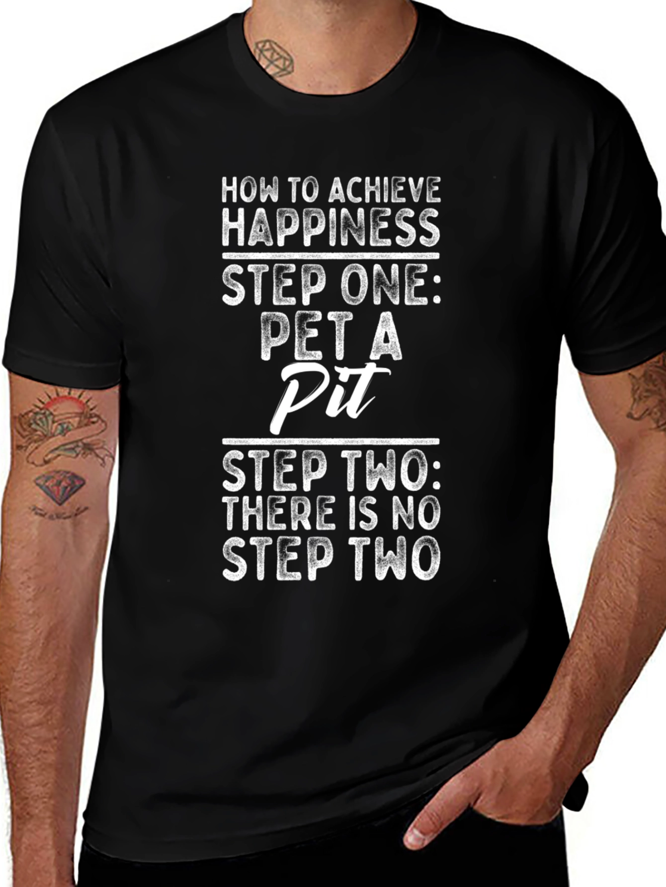 Pet a Pit T-Shirt - Achieve Happiness!