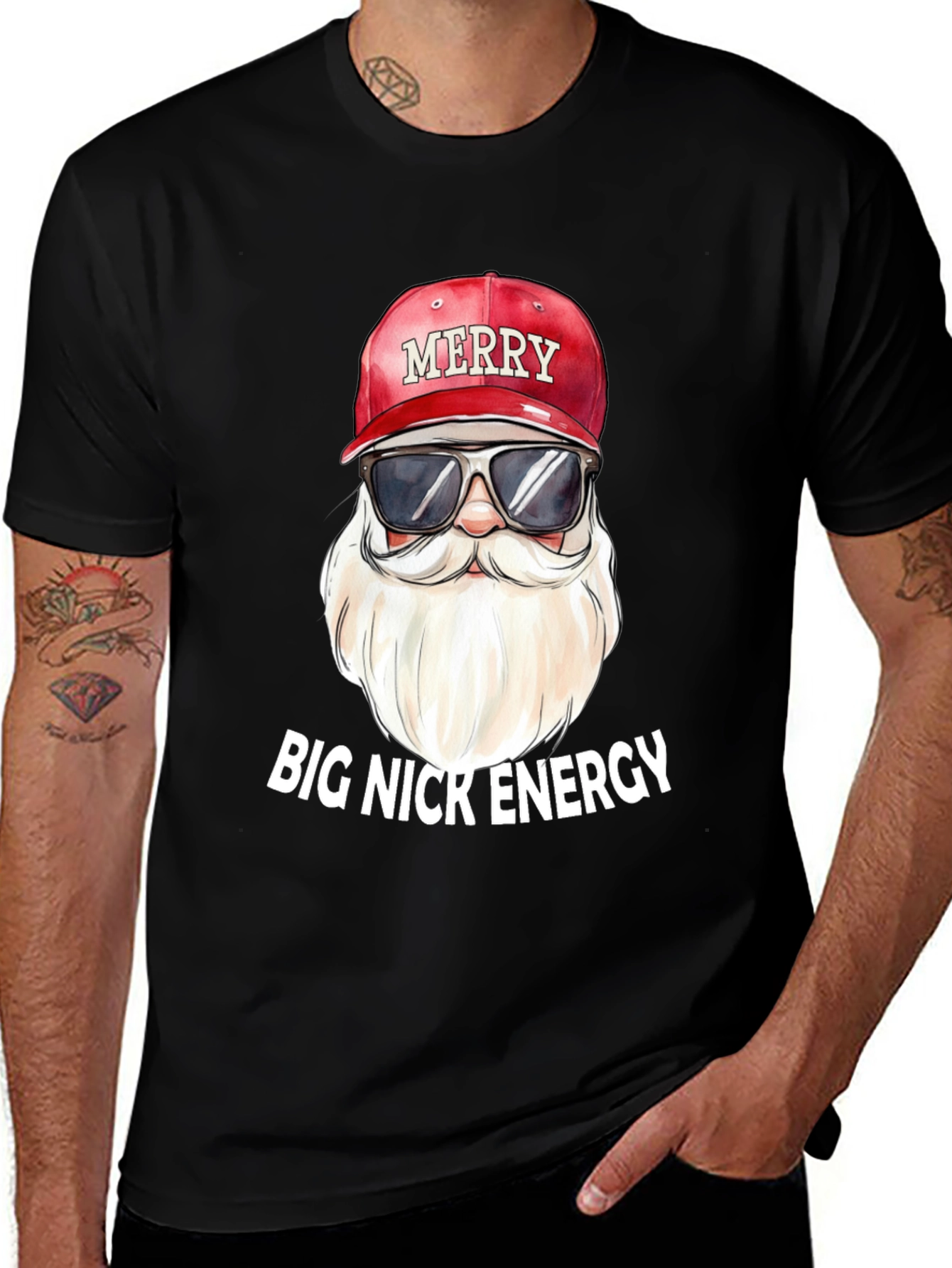 Big Nick Energy Christmas Santa T-Shirt