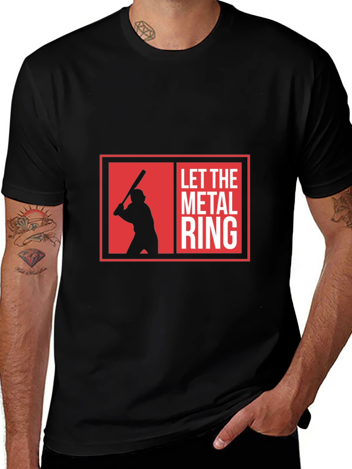 Variant 12 of Let The Metal Ring Black T-Shirt