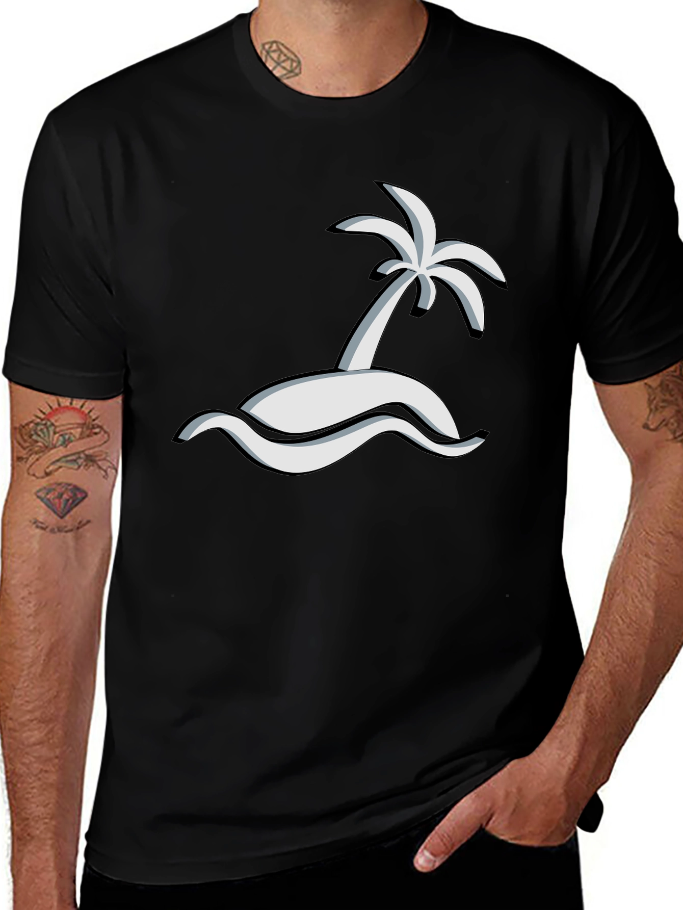 Island Paradise Tee - Black