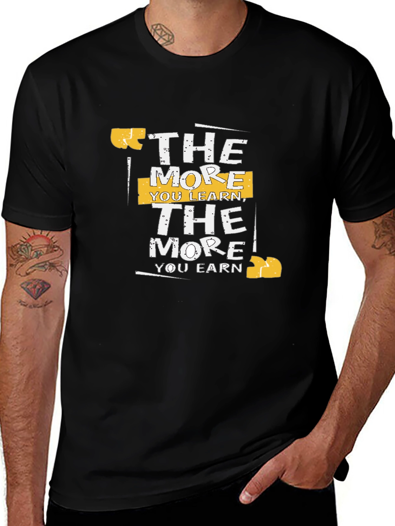 Variant 14 of Motivational Graphic Tee: The More You Learn