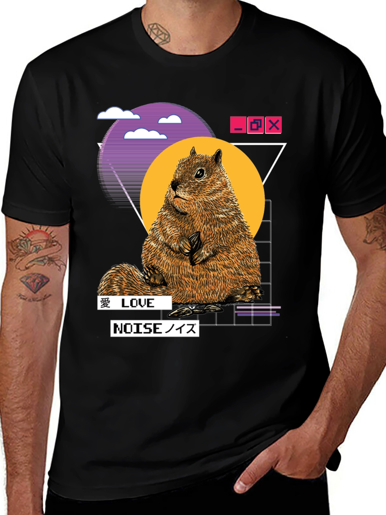 Variant 27 of Retro Squirrel Graphic Tee
