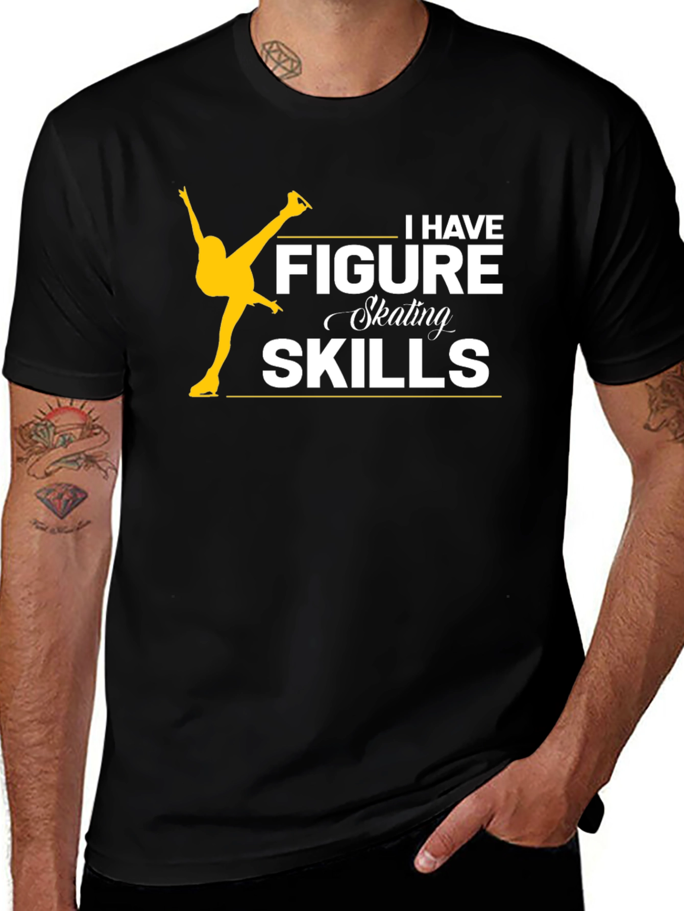 Variant 11 of Figure Skating Skills Black T-Shirt