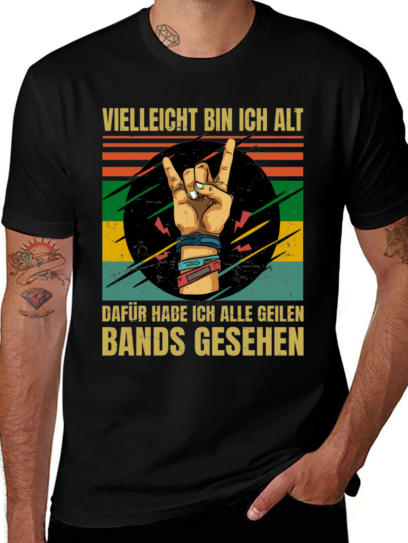 Variant 21 of Vintage Rock Fan T-Shirt - Vielleicht Bin Ich Alt