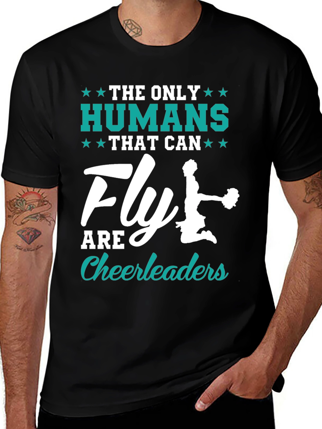 Variant 20 of Cheerleader Fly T-Shirt -  The Only Humans That Can Fly 