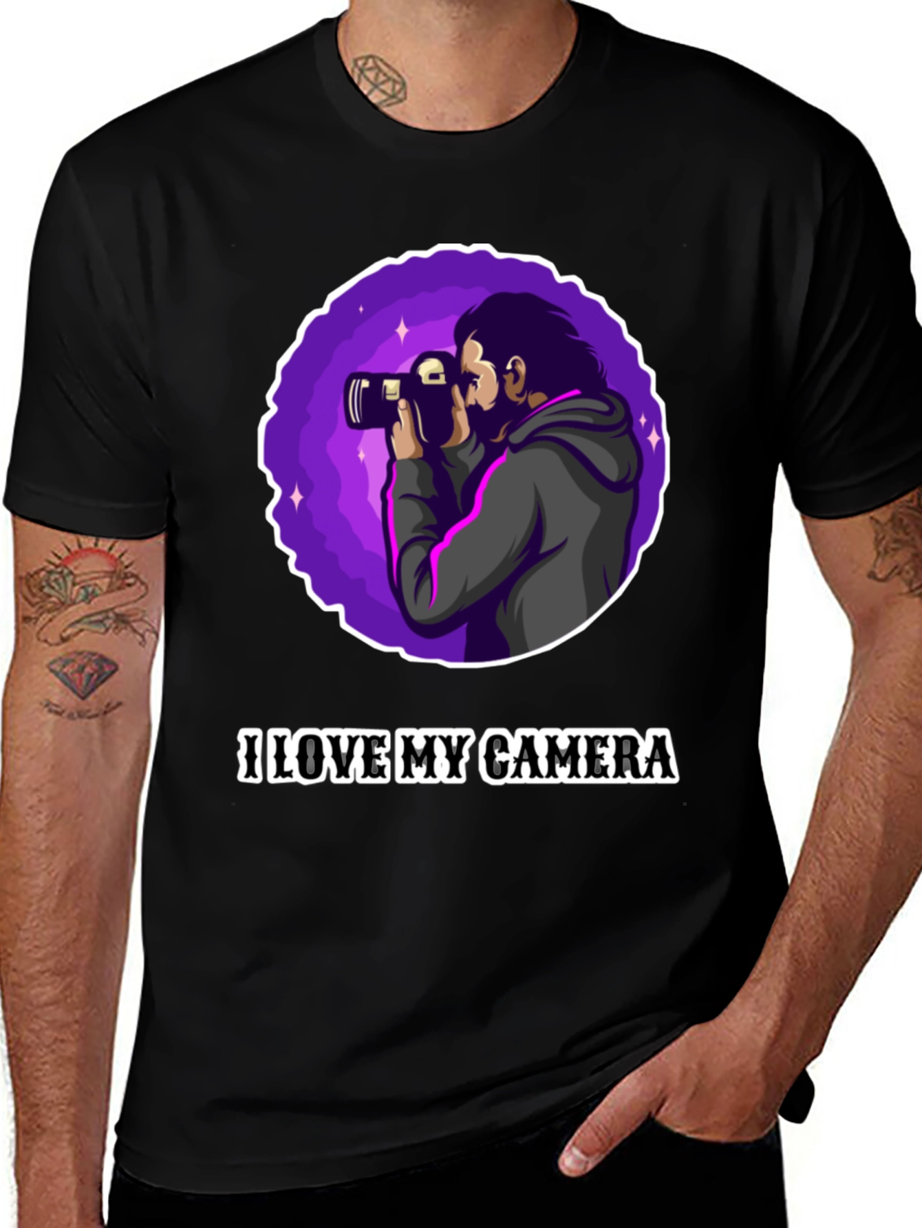 Variant 23 of I Love My Camera Graphic T-Shirt