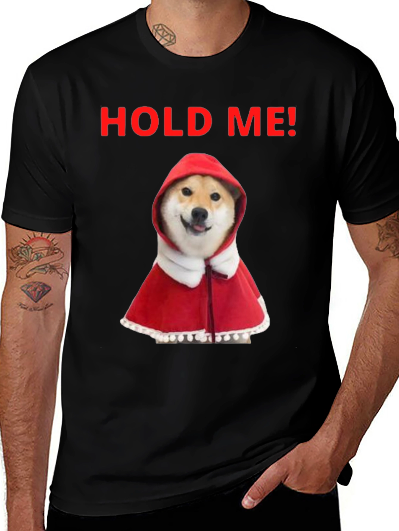Variant 18 of Dog in Cape Graphic Tee - Hold Me!