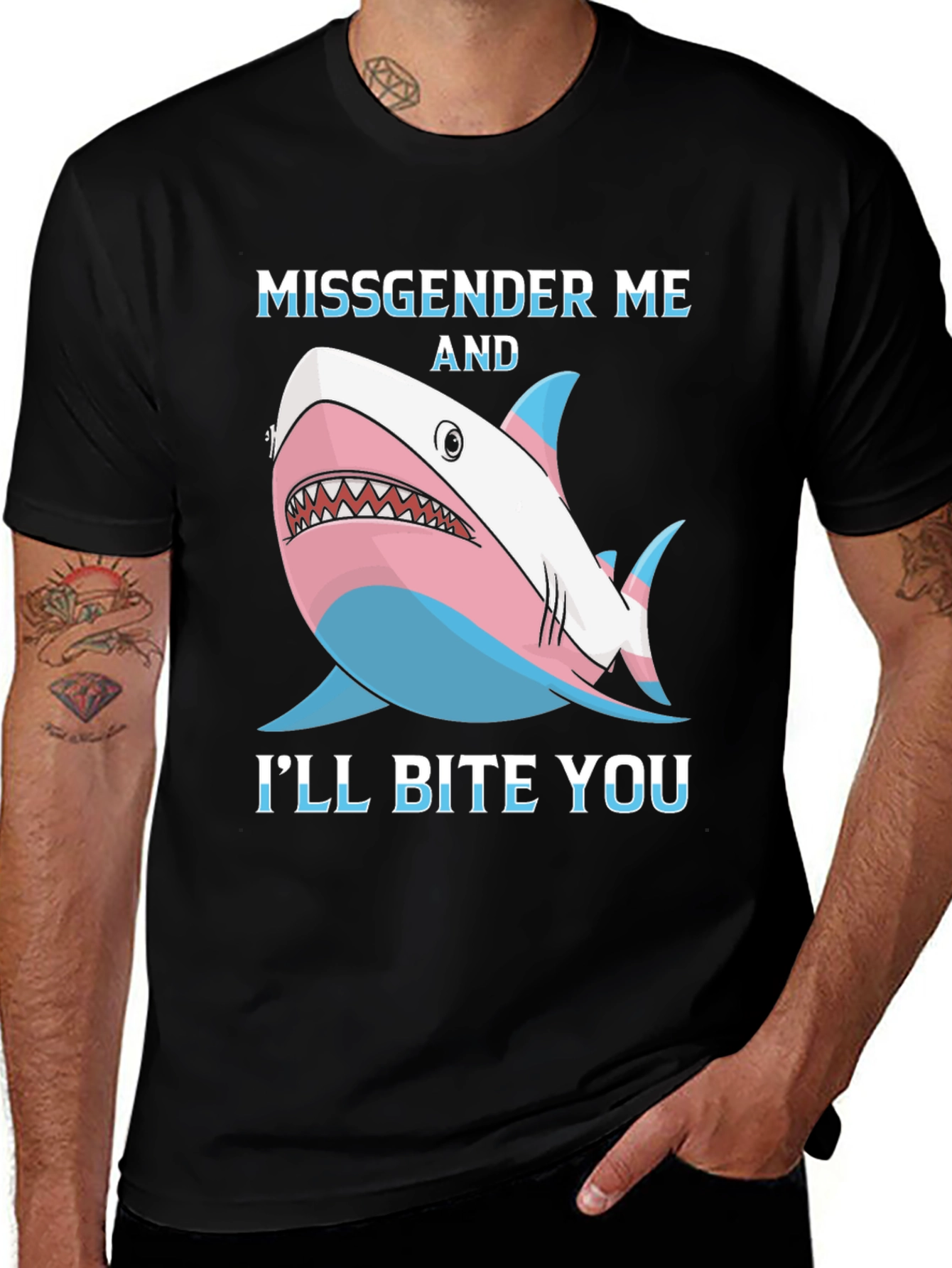 Variant 2 of Missgender Me and I'll Bite You T-Shirt