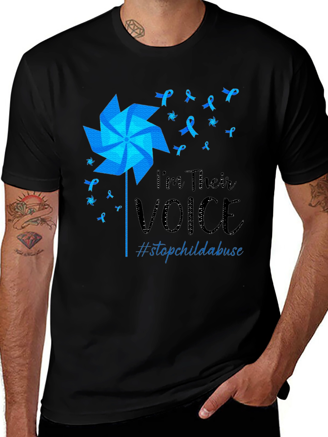 I'm Their Voice Stop Child Abuse Awareness T-Shirt