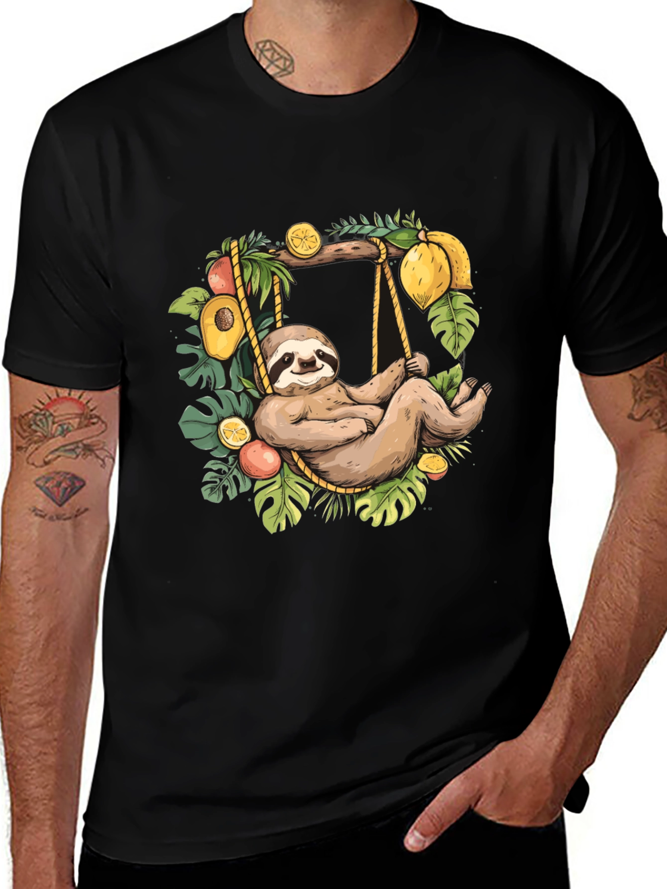Variant 29 of Sloth on Swing Graphic Tee