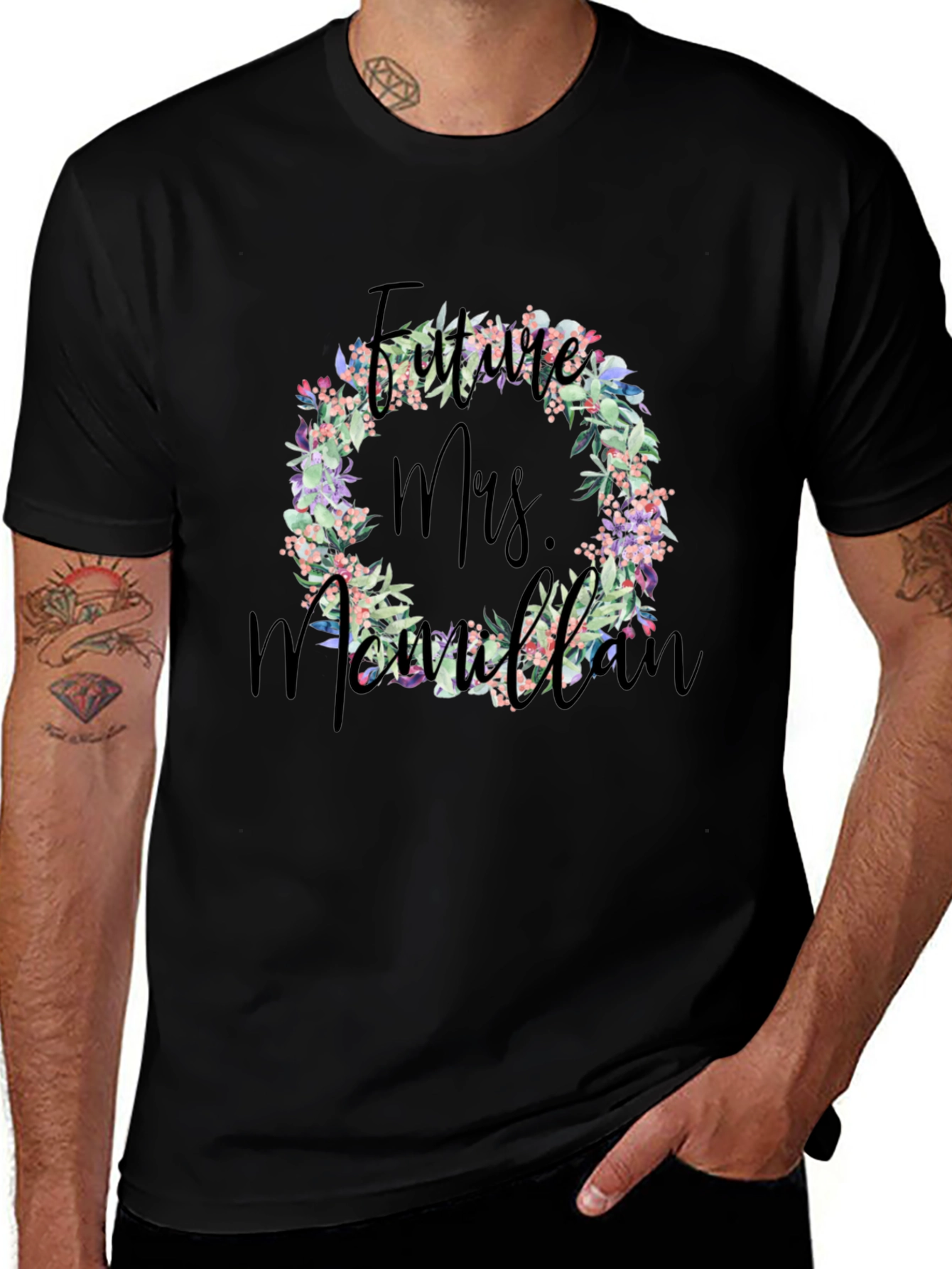 Variant 25 of Future Mrs. Floral Wreath T-Shirt